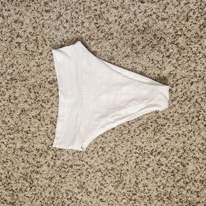 Aerie High Cut Cheeky White Swim Bottoms